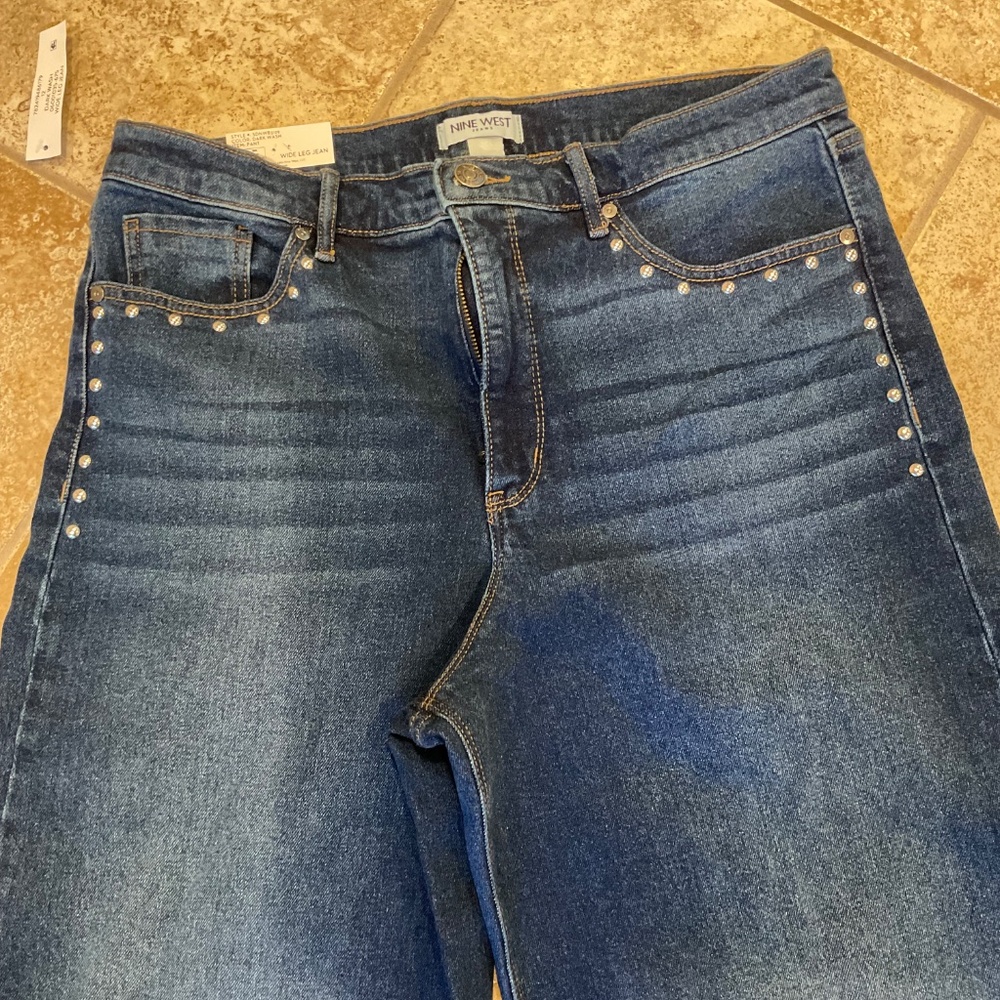 Nine West Wide Leg Jean size 12 - Picture 3 of 4